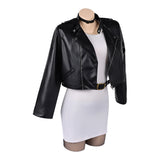 Smoking Behind the Supermarket with You Tayama Black Leather Jacket Set Cosplay Costume Halloween Carnival Party Suit