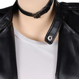 Smoking Behind the Supermarket with You Tayama Black Leather Jacket Set Cosplay Costume Halloween Carnival Party Suit