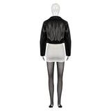 Smoking Behind the Supermarket with You Yamada Black Leather Suit Cosplay Costume Halloween Carnival Party Suit