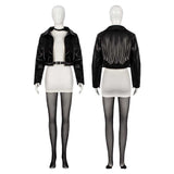 Smoking Behind the Supermarket with You Yamada Black Leather Suit Cosplay Costume Halloween Carnival Party Suit