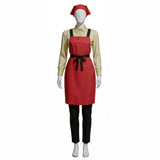 Smoking Behind the Supermarket with You Yamada Red Clerk Uniform Cosplay Costume Halloween Carnival Party Suit