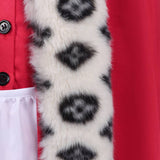 Snow Queen Gerda Red Cosplay Costume For Kids Halloween Carnival Party Suit