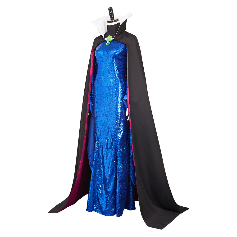 Princess Snow Costume Evil Queen Cosplay Blue Dress Black Coat For Adu Cosplaysky.ca Princess Snow Costume Evil Queen Cosplay Blue Dress Black Coat For Adu Cosplaysky.ca