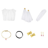 Sousou no Frieren Flamme White Cosplay Costume For Adult Female Halloween Carnival Party Suit