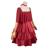 Sousou No Frieren Frieren Red Gown Dress Cosplay Costume Outfits Halloween Carnival Suit
