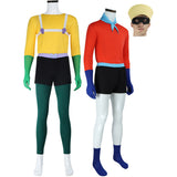 SPONGEBOB Mermaid Man Yellow Adult Man Cosplay Costume Halloween Carnival Party Suit