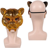 Unisex Cosplay Tiger Golden Mask Halloween Carnival Party Props Accessories