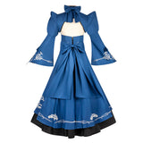Fate/Stay Night Altria Pendragon Blue Dress Cosplay Costume Halloween Carnival Party Suit  