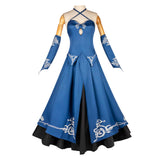 Fate/Stay Night Altria Pendragon Blue Dress Cosplay Costume Halloween Carnival Party Suit  