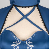 Fate/Stay Night Altria Pendragon Blue Dress Cosplay Costume Halloween Carnival Party Suit  