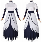 Helluva Boss Stella Cosplay Costume Female White Dress Halloween Carnival Suit