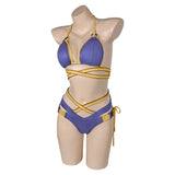 Stellar Blade Eve Sexy Purple Bikinis Swimsuit Swimwear Cosplay Costume Outfits