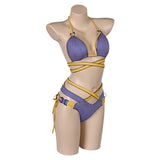 Stellar Blade Eve Sexy Purple Bikinis Swimsuit Swimwear Cosplay Costume Outfits