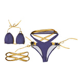 Stellar Blade Eve Sexy Purple Bikinis Swimsuit Swimwear Cosplay Costume Outfits