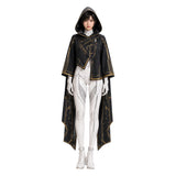 Stellar Blade: Blood Rain Eve Women White Jumpsuit with Black Cape Cosplay Costume Halloween Carnival Party Suit