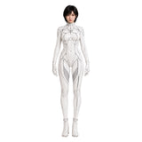Stellar Blade: Blood Rain Eve Women White Jumpsuit with Black Cape Cosplay Costume Halloween Carnival Party Suit