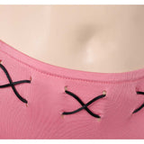 Street Fighter 7 Lucia Morgan Pink Sexy Swimsuit  Swimwear Cosplay Costume Outfits