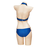 Street Fighter ChunLi Original Blue BIKINIS wimsuit Swimwear Cosplay Costume Outfits