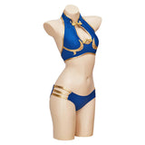 Street Fighter ChunLi Original Blue BIKINIS wimsuit Swimwear Cosplay Costume Outfits