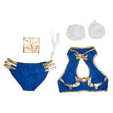 Street Fighter ChunLi Original Blue BIKINIS wimsuit Swimwear Cosplay Costume Outfits