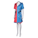 Suicide Squad Kill The Justice League Harley Quinn Blue Red Coat Cosplay Costume Outfits Halloween Carnival Suit