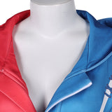 Suicide Squad Kill The Justice League Harley Quinn Blue Red Coat Cosplay Costume Outfits Halloween Carnival Suit