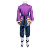Super Mario Bros Princess Peach Game Character Kids Children Purple Martial Arts Suit Cosplay Costume Outfits