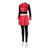 Super Mario Princess Peach Mighty Peach Red Suit Cosplay Costume Outfits Halloween Carnival Suit