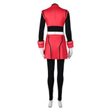 Super Mario Princess Peach Mighty Peach Red Suit Cosplay Costume Outfits Halloween Carnival Suit