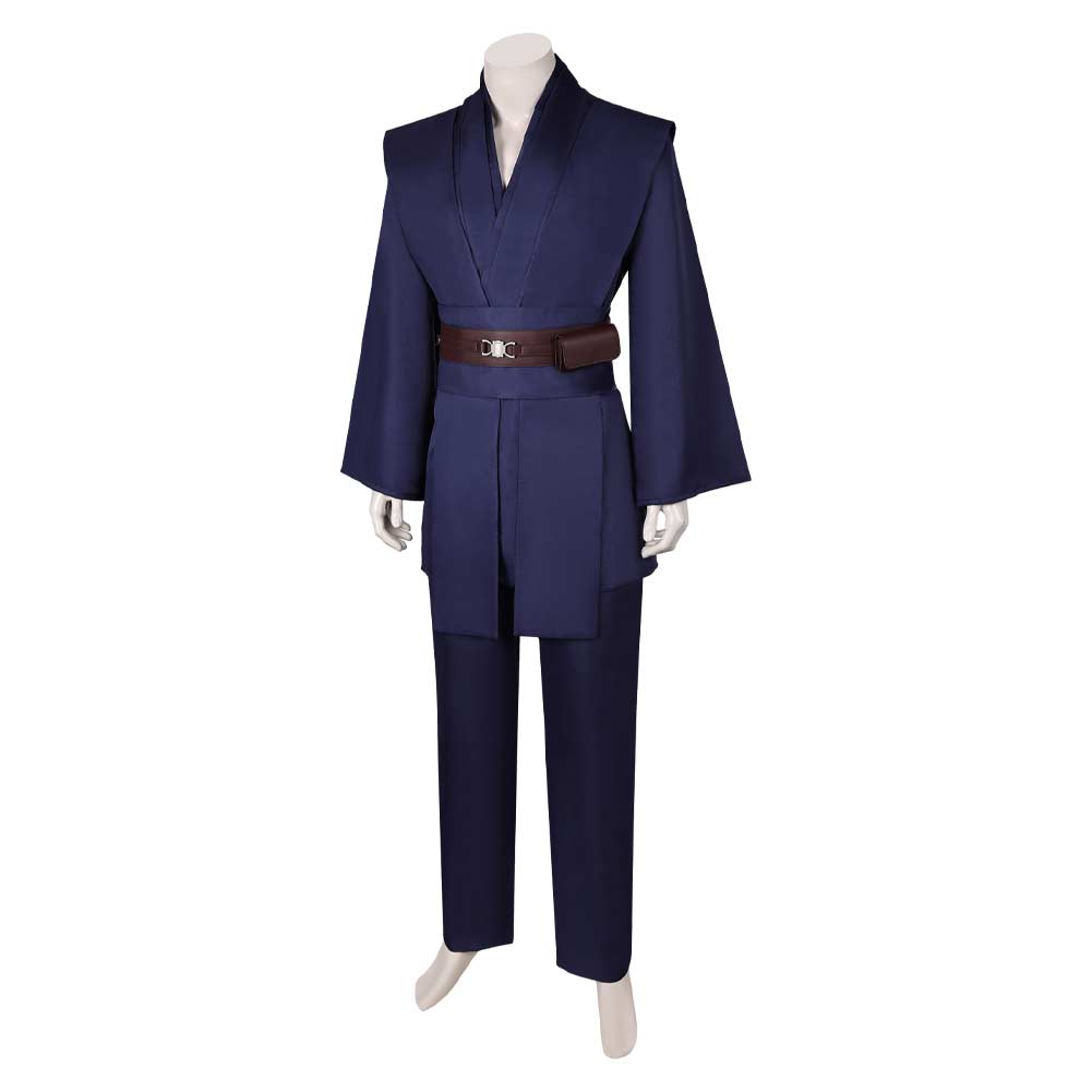 SW Anakin Skywalker Jedi Knight Dark Blue Suit Cosplay Costume Outfits ...