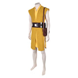 SW Jedi Master Kelnacca Yellow Set Cosplay Costume Outfits Halloween Carnival Suit