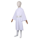 SW Leia White Dress Childrenswear Kids Children Cosplay Costume Outfits Halloween Carnival Suit