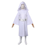 SW Leia White Dress Childrenswear Kids Children Cosplay Costume Outfits Halloween Carnival Suit