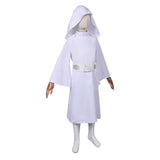 SW Leia White Dress Childrenswear Kids Children Cosplay Costume Outfits Halloween Carnival Suit