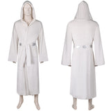 SW Princess Leia Unisex White Bathrobe Cosplay Costume Outfits Halloween Carnival Suit bathrobe