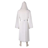 SW Princess Leia Unisex White Bathrobe Cosplay Costume Outfits Halloween Carnival Suit bathrobe  