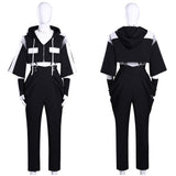 Tamon‘s B-Side Natsuki Ishibashi Adult Man Black Cosplay Costume Halloween Carnival Party Suit   