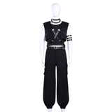 Tamon‘s B-Side Rintarou Kai Adult Man Black Cosplay Costume Halloween Carnival Party Suit