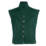 Tangled Flynn Rider Green Vest Cosplay Costume Halloween Carnival Party Suit