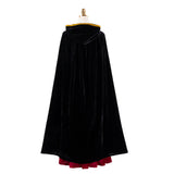 Tangled Mother Gothel Women Red Dress with Black Cape Cosplay Costume Halloween Carnival Party Suit