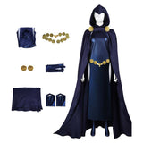 Teen Titans Raven Cosplay Costume Women Halloween Carnival Party Suit   