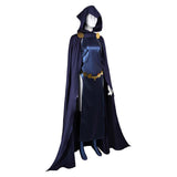 Teen Titans Raven Cosplay Costume Women Halloween Carnival Party Suit   