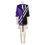 Tekken 8 Reina Black Purple Coat Cosplay Costume Outfits Halloween Carnival Suit