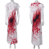 Terrifier 3 Bloodstained Robe Clothing Cosplay Costume Outfits Halloween Carnival Suit