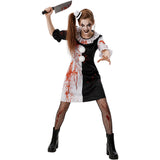 Terrifier Art The Clown Women Black and White Dress Cosplay Costume Halloween Carnival Party Suit