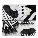 Terrifier Clown Black Hat Cloak Cosplay Costume Halloween Carnival Party Suit