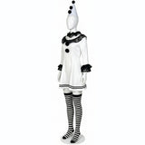 Terrifier Clown Women Black and White Outfit Cosplay Costume Halloween Carnival Party Suit