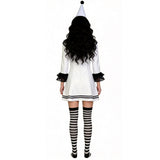 Terrifier Clown Women Black and White Outfit Cosplay Costume Halloween Carnival Party Suit