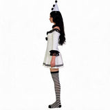 Terrifier Clown Women Black and White Outfit Cosplay Costume Halloween Carnival Party Suit