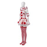 Terrifier Clown Women Red Outfit Cosplay Costume Halloween Carnival Party Suit